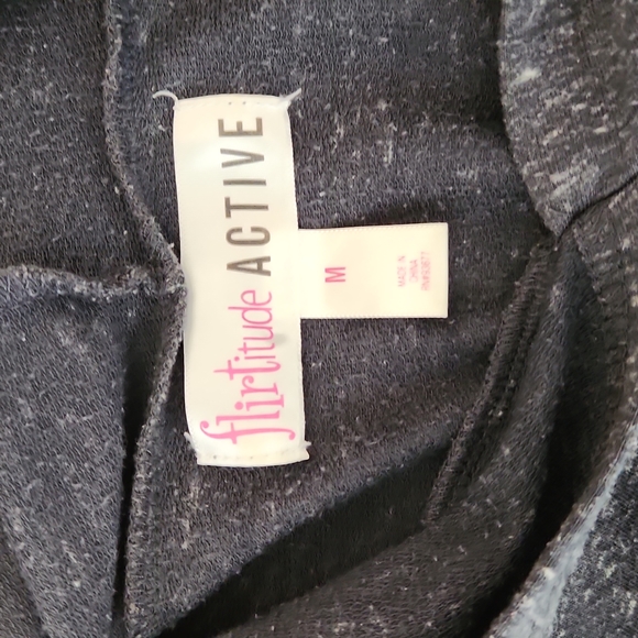 Grey long sleeve Flirtitude Active hoodie t-shirt - Picture 4 of 6